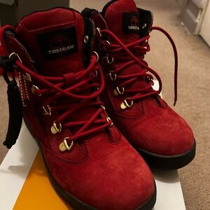 Timberland Black and Red Boots